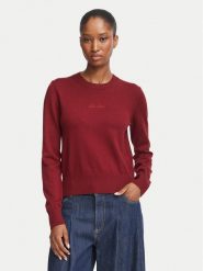 Guess Jeans Sweter W6BR01 Z1244 Bordowy Regular Fit. Czerwone swetry Guess Jeans, xs, z aplikacjami, z jeansu, bez ramiączek. Za 349.99 zł.