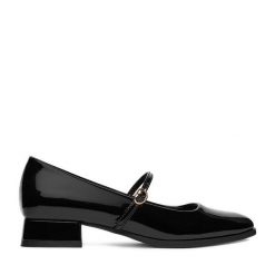 Baleriny JENNY. Czarne baleriny Jenny, bez wzorów, bez obcasa. Za 129.99 zł.