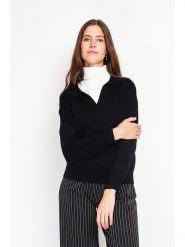 ASSUILI Sweter w kolorze czarnym rozmiar: 40. Czarne swetry Assuili, bez wzorów, bez ramiączek. Za 126.45 zł.