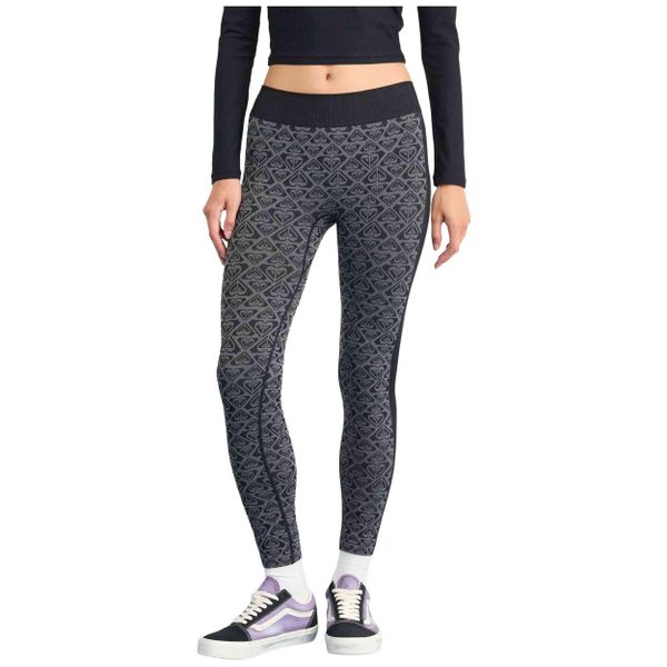 Legginsy Roxy z charakterystycznym modelem. Czarne legginsy Roxy, xs, bez wzorów, z materiału. Za 279.10 zł.