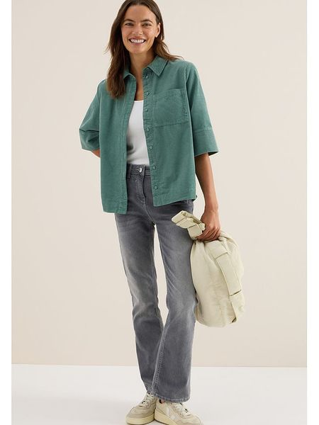 Cecil Koszula sztruksowa w kolorze turkusowym rozmiar: L. Niebieskie koszule Cecil, l, bez wzorów, z bawełny, bez kołnierzyka, bez ramiączek. Za 131.12 zł.