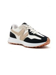 Foreverfolie Sneakersy w kolorze czarno-oliwkowym rozmiar: 38. Brązowe trampki Foreverfolie, bez wzorów, bez zapięcia. Za 127.35 zł.