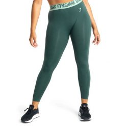 Legginsy treningowe damskie Gymshark Fit. Zielone legginsy Gymshark, xs, bez wzorów. Za 95.99 zł.