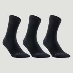 Skarpety sportowe tenis Artengo RS160 High 3 pary. Czarne obuwie sportowe ARTENGO, bez wzorów, z bawełny. Za 29.99 zł.