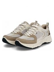 Rieker Sneakersy w kolorze beżowym rozmiar: 42. Brązowe trampki Rieker, bez wzorów, z materiału, bez zapięcia. Za 218.57 zł.
