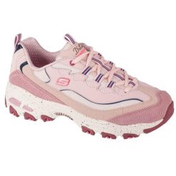 Buty sportowe Sneakersy damskie Skechers D'Lites - Bold Views. Czerwone obuwie sportowe Skechers, ze skóry, bez zapięcia, trekkingowe, Skechers Sport. Za 406.00 zł.