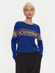 LOLA CASADEMUNT Sweter LF2411020 Niebieski Regular Fit. Niebieskie swetry LOLA CASADEMUNT, l, bez wzorów, z syntetyku, bez ramiączek. Za 219.99 zł.