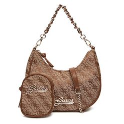 Torebka Guess. Brązowe torebki klasyczne Guess, z aplikacjami, bez dodatków. Za 329.99 zł.