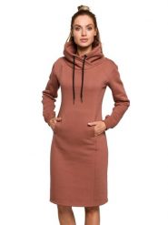 Made of emotion Sukienka w kolorze czerwonobrązowym rozmiar: M. Brązowe sukienki Made Of Emotion, na co dzień, m, bez wzorów, bez kołnierzyka, bez ramiączek, maxi, proste. Za 148.61 zł.