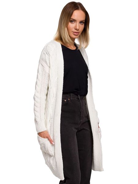 Made of emotion Kardigan w kolorze kremowym rozmiar: L/XL. Brązowe kardigany Made Of Emotion, l, bez wzorów, ze splotem. Za 118.56 zł.