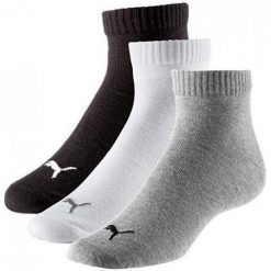 Skarpety unisex Puma QUARTER 3-PACK. Białe skarpety Puma, bez wzorów. Za 44.99 zł.