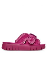 Roxy Klapki HY62277-3 Różowy. Czerwone klapki Roxy, bez wzorów, z materiału, bez obcasa. Za 179.99 zł.