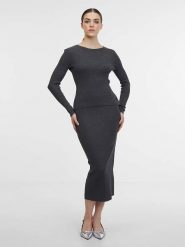 Orsay Sweter w kolorze antracytowym rozmiar: M. Czarne swetry Orsay, m, bez wzorów, prążkowane, bez ramiączek. Za 56.93 zł.