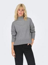 ONLY Sweter "Bari" w kolorze szarym rozmiar: M. Szare swetry Only, m, bez wzorów, bez ramiączek. Za 99.45 zł.