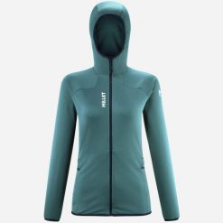 Bluza damska termiczna MILLET W Lokka Hoodie Iii zielony. Zielone bluzy Millet, l, bez wzorów, bez kaptura. Za 348.60 zł.