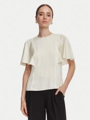 MICHAEL Michael Kors Bluzka MT6411QAYJ Kremowy Regular Fit. Białe bluzki MICHAEL Michael Kors, bez wzorów, z syntetyku, bez kołnierzyka, bez ramiączek. Za 789.99 zł.