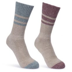 Trespass Hadley - Skarpetki damskie Spruce Green / Dark Cherry. Brązowe skarpety Trespass, bez wzorów, z bawełny. Za 203.99 zł.