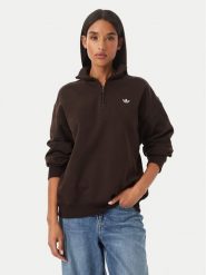 Adidas Bluza Ess LH4720 Brązowy ciemny Regular Fit. Brązowe bluzy Adidas, xs, bez wzorów, z bawełny, bez kaptura. Za 219.99 zł.
