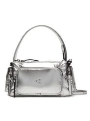 Calvin Klein Torebka Pocket Silver Nylon Small Bag LV04F3443G Srebrny. Szare listonoszki Calvin Klein, bez wzorów, z nylonu, bez dodatków. Za 449.99 zł.