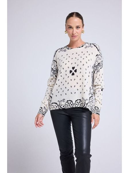 Maison Héritage Cashmere Kaszmirowy sweter w kolorze kremowym rozmiar: L. Brązowe swetry Maison Héritage Cashmere, l, bez wzorów, z kaszmiru, bez ramiączek. Za 480.90 zł.