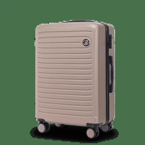 Walizka ŚREDNIA Wings ABS+ COOT 24" Champagne. Brązowe walizki Wings, bez wzorów, średnie. Za 149.90 zł.
