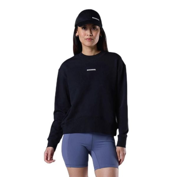 Bluza damska Rossignol Ras du Cou Logo. Czarne bluzy Rossignol, xs, bez wzorów, z bawełny, bez kaptura. Za 359.50 zł.