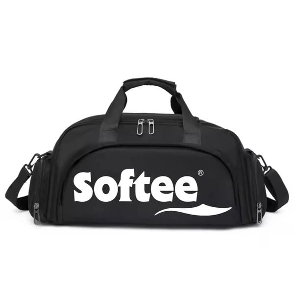 Torba sportowa Softee. Czarne torby na ramię SOFTEE, bez wzorów, z materiału, sportowe, do ręki, bez dodatków. Za 180.99 zł.