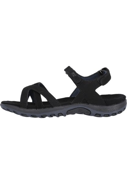 Sandały damskie Cruz Highcliff. Czarne sandały CRUZ, bez wzorów, z materiału, eleganckie, bez obcasa, bez zapięcia. Za 159.00 zł.