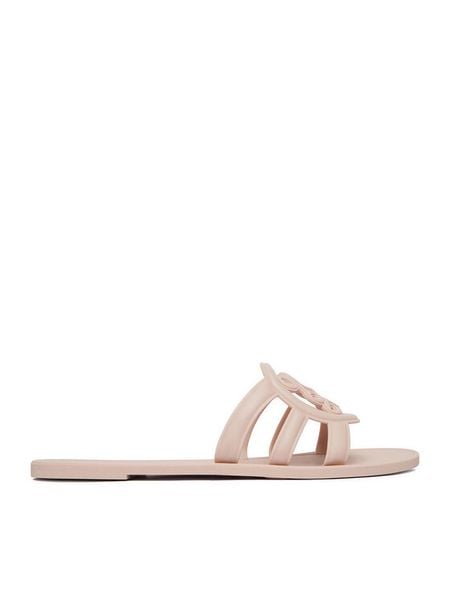 Nine West Klapki CEO-CT1120 Kremowy. Białe klapki Nine West, bez wzorów, z materiału, bez obcasa. Za 89.99 zł.
