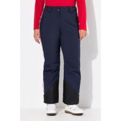 Damskie Spodnie funkcjonalne wodoodporne kieszenie na zamek błyskawiczny. Niebieskie spodnie narciarskie Ulla Popken, plus size, bez wzorów, z elastanu, narciarskie. Za 584.99 zł.