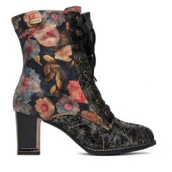 Botki Laura Vita. Czarne botki Laura Vita, bez wzorów, bez obcasa, na słupku, bez zapięcia. Za 609.99 zł.