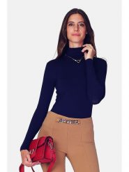 ASSUILI Koszulka w kolorze granatowym rozmiar: 38. Niebieskie bluzki Assuili, bez wzorów, klasyczne, bez kołnierzyka, bez ramiączek. Za 58.95 zł.