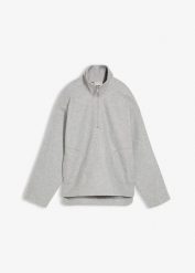 Bluza oversize z materiału w optyce wełny. Brązowe bluzy bonprix, bez wzorów, z wełny, bez kaptura. Za 109.99 zł.
