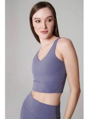 Onamaste Top sportowy "Mantra" w kolorze fioletowym rozmiar: L/XL. Różowe koszulki sportowe Onamaste, bez wzorów, bez ramiączek, outdoorowe. Za 126.99 zł.