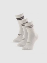 4F Skarpetki długie (3-pack) damskie - białe 39-42. Białe skarpety 4f, bez wzorów. Za 69.99 zł.