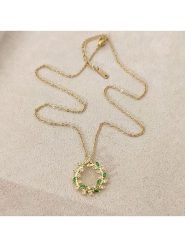 Nakkash Pozłacany naszyjnik z zawieszką - dł. 42 cm rozmiar: onesize. Zielone naszyjniki Nakkash, z cyrkonią, pozłacane. Za 39.99 zł.