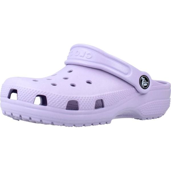 Sandały CROCS CLASSIC CLOG K Fioletowy. Fioletowe sandały Crocs, bez wzorów, z gumy, bez obcasa, bez zapięcia. Za 217.99 zł.