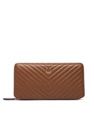 PINKO Duży Portfel Damski Ryder Zip Around AI 25-26 PCPL 100250 A0GK Brązowy. Brązowe portfele Pinko, bez wzorów, ze skóry. Za 859.99 zł.