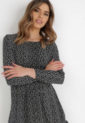 Czarna Sukienka Evithophis. Czarne sukienki Born2be, l, bez wzorów, eleganckie, bez kołnierzyka, bez ramiączek, mini, rozkloszowane. Za 109.99 zł.