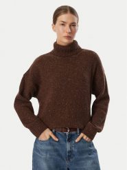 Barbour Golf Stanford LKN1864RU51 Brązowy Oversize. Brązowe golfy Barbour, bez wzorów, z wełny, bez ramiączek. Za 614.99 zł.