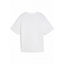 Młodzieżowa koszulka Essentials Boxy PUMA White. Biała bluzki Puma, m, bez wzorów, eleganckie, bez kołnierzyka, bez ramiączek. Za 79.00 zł.