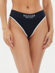 Tommy Hilfiger Stringi UW0UW05219 Granatowy. Niebieskie stringi TOMMY HILFIGER, bez wzorów, z bawełny. Za 69.99 zł.