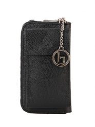 Lia Biassoni Skórzana torebka "Cerca" w kolorze czarnym na telefon - 11 x 19 x 4 cm rozmiar: onesize. Czarne torby na ramię Lia Biassoni, bez wzorów, z materiału, przez ramię, bez dodatków. Za 202.03 zł.