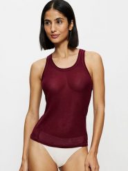 Triumph Top "Beauty" w kolorze ciemnoczerwonym rozmiar: XS. Czerwone topy Triumph, xs, bez wzorów, bez kołnierzyka, bez ramiączek. Za 57.20 zł.
