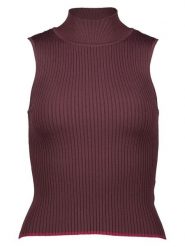 Scotch & Soda Top w kolorze fioletowym rozmiar: S. Różowe topy Scotch & Soda, s, bez wzorów, prążkowane, bez kołnierzyka, bez ramiączek. Za 110.55 zł.