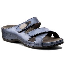 Klapki Berkemann. Niebieskie klapki Berkemann, bez wzorów, bez obcasa. Za 399.99 zł.