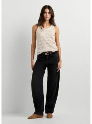 Pepe Jeans Top "Coral" w kolorze kremowym rozmiar: XL. Brązowe topy Pepe Jeans, xl, bez wzorów, z jeansu, bez kołnierzyka, bez ramiączek. Za 75.95 zł.