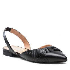 Sandały Pollini. Czarne sandały Pollini, bez wzorów, bez obcasa, na płaskiej podeszwie, bez zapięcia. Za 1,219.00 zł.