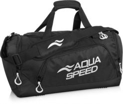 Torba sportowa pływacka na ramię 35l Aqua Speed. Czarne torby na ramię Aqua-Speed, bez wzorów, z materiału, klasyczne, na ramię, bez dodatków. Za 94.99 zł.