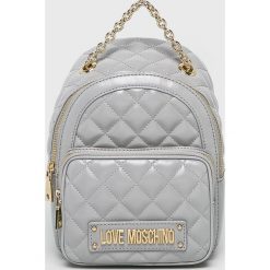 Love Moschino - Plecak. Szare plecaki Love Moschino, bez wzorów, z materiału. W wyprzedaży za 549.90 zł.